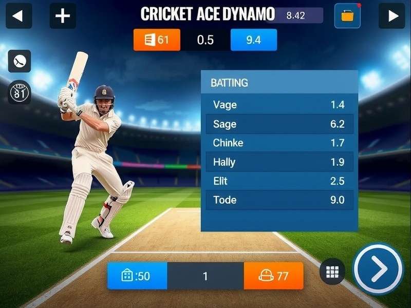 Cricket Ace Dynamo batting interface